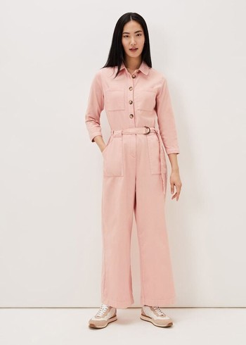 Phase Eight Jarah Denim Jumpsuit Rose Australia | QD6802143